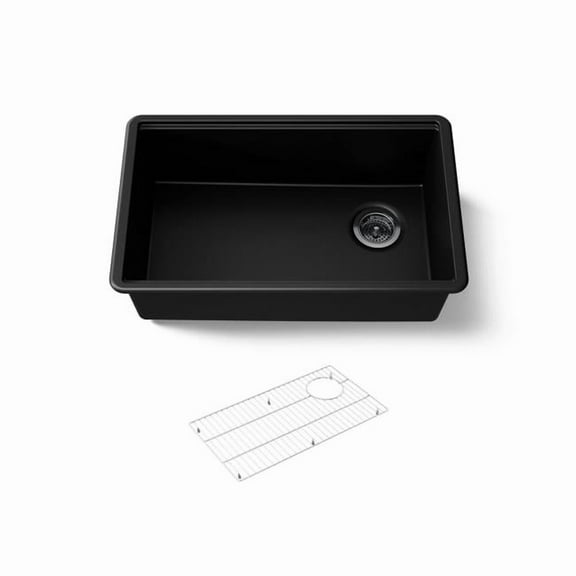 Kohler 33712-CM1 29 in. Undermount Single Bowl Kitchen Sink - Matte Black