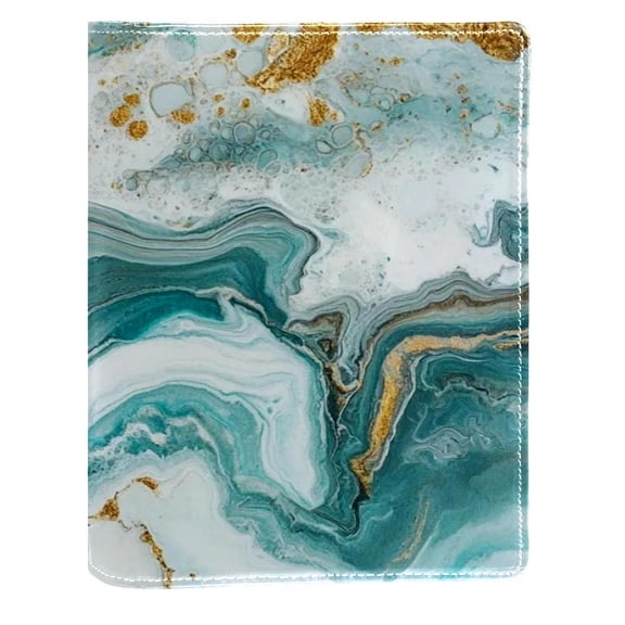 HemaKayy Decorative Leather Book Sleeve Covers, Colorful Book Cover for Men and Women Bible Classroom Textbook Protection and Care (6.3" x 8.7") - Unique Marble Texture