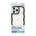 thumbnail image 6 of onn Wavy Grip Phone Case for iPhone 16 Pro Max - Black/Gold Glitter, 6 of 7