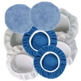 thumbnail image 1 of POINTERTECK 8X Car Microfiber Polisher Bonnets Polishing Pad Wax Wash Buffer 9-10” Pads, 1 of 11