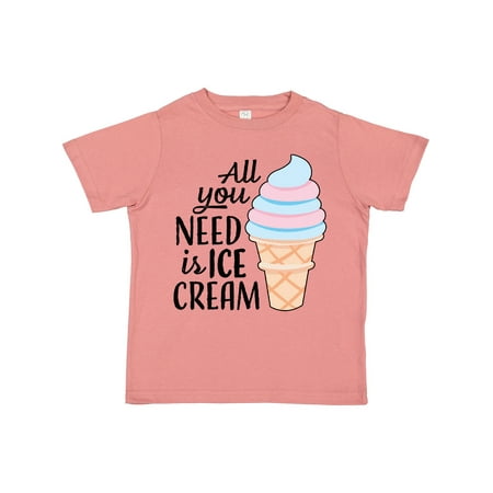 

Inktastic All You Need is Ice Cream with Ice Cream Cone Gift Toddler Boy or Toddler Girl T-Shirt