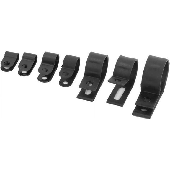 200Pcs Cable Clamp, Corrosion Resistance RType Cable Clamp, Wire Management For Cable Conduit(200 PiecesBlack Nylon R Type Clip)