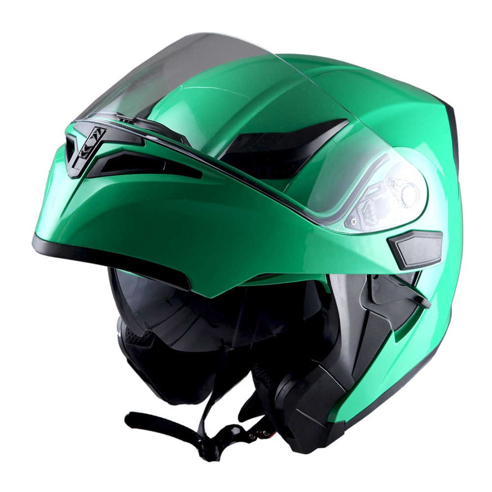 1Storm Motorcycle Street Bike Modular Flip up Dual Visor Full Face