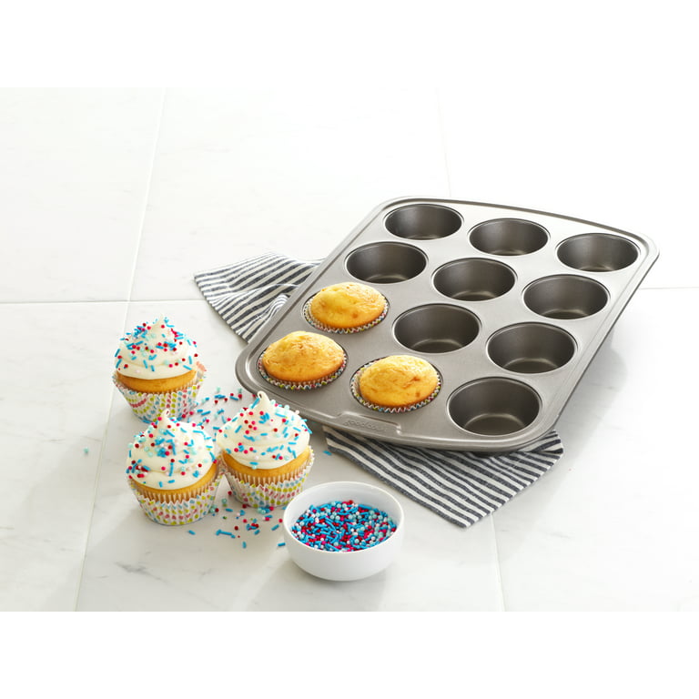 12 Cup Stainless Steel Non Stick Large Muffin Pan Cake Mold Baking