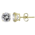 thumbnail image 3 of ICZ Stonez  Sterling Silver 6.92ct CZ Round Stud Earrings White, 3 of 5