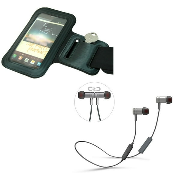 Earphones Sports Wireless Headset w Gym Workout Sports Running Armband L9R for Motorola DROID RAZR MAXX HD - Samsung Galaxy S5 Mini S4 Active (GT-i9295) S3 Prevail LTE Core Prime Express 3