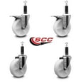 thumbnail image 2 of 5 Inch Nylon Swivel 1 Inch Expanding Stem Caster Set 2 Total Lock Brakes, 2 of 2