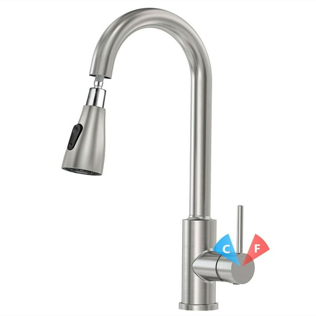 Llaves para Fregadero de Cocina, Grifo de Cocina Extraíble, Llave de Agua para Tarja, Monomando para Fregadero, con Modelos Calientes y Fríos, Mezcladora para Cocina,Plata
