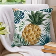 thumbnail image 3 of Pillow Covers 18x18 Set of 2, Pineapple Throw Pillow Covers Decorative Couch Cushion Cover, Summer Fruits Tropical Palm Monstera Leaves Microfiber Soft Square Pillowcases for Bedroom Living Room Sofa, 3 of 9