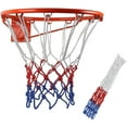 thumbnail image 2 of Easy To Install, Classic Blue/Red/White Contrast Color Matching, Heavy-Duty Basketball Hoop Net For Indoor Outdoor Sports, Set Of 2, Approximately 20, 2 of 5