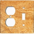 thumbnail image 4 of Metal Light Switch Plate Outlet Cover (Image of Marble Brown MAR022), 4 of 13