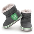 thumbnail image 3 of Toddler Boots Soft Non-Slip Sole Plush Lining Warm Winter Boots For Toddlers 0-18M, 3 of 6