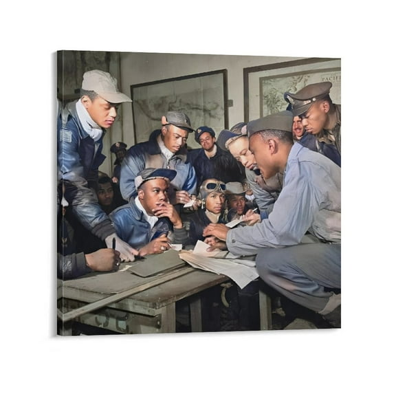 Tuskegee Airmen Poster True American Heroes (4) Art Poster Canvas Painting Decor Wall Print Photo Gifts Home Modern Decorative Posters 24x24inch(60x60cm)