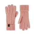 thumbnail image 2 of Pink Women Warm Winter Wool Mittens Christmas Knitted Gloves Polyester Snowflake Double Layler Knit Fleece Gloves A, 2 of 5