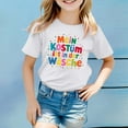thumbnail image 2 of Haut Camisole Filet pour Enfants Carnaval Imprimé Couleur Col Rond T-Shirt à Manches Courtes, 2 of 4