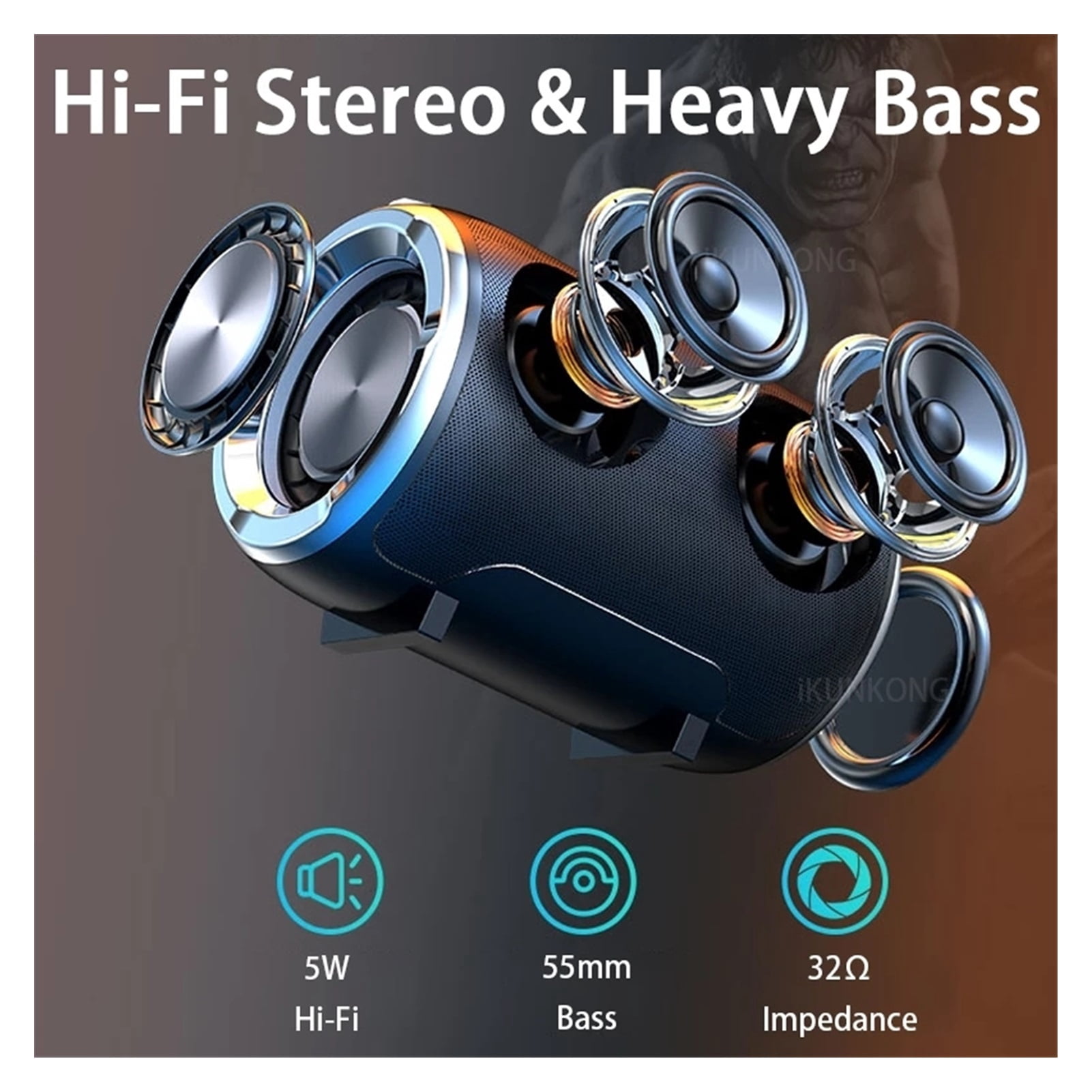 Portable Small Bluetooth-Compatible Speaker With FM Radio Bass Music Stereo Subwoofer Soundbox For Computer Phones