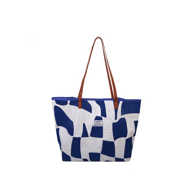 SAYOO Bolso de hombro con patrón geométrico para mujer, bolsos con botones magnéticos de alta capacidad, bolso de lona de viaje SAYOO casual