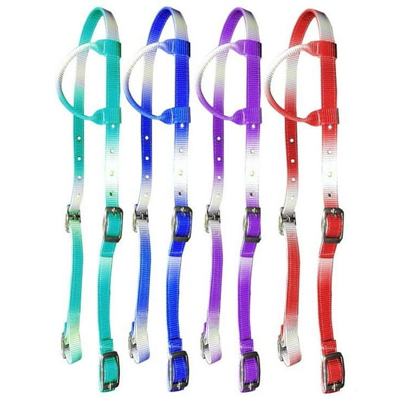 Showman Ombre Nylon Single Ear Headstall (Blue)
