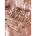 thumbnail image 6 of Bleiou 50 Pcs Large Safety Pins 4" Heavy Duty Extra Large Safety Pins, Brown, 6 of 7