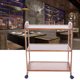 thumbnail image 1 of Carrito de cocina, carrito de cocina móvil de 3 niveles, estante de almacenamiento con ruedas, organizador de cocina, acabado de lujo, 1 of 11