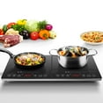 thumbnail image 3 of Sunmaki Double Induction Cooktop Portable Electric Stove 2 Burners Electric Cooktops 1800W, 10 Temperature & Power Levels, 3 of 9
