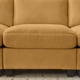 thumbnail image 3 of LOYALICE 115" Cloud Comfort Oversized Corduroy Modular Sectional Sofa, U Shaped 7-Seat with Corner Seat Deep Seat Comfy Convertible Sleeper, Chaise & Movable Ottoman for Living Room, Yellow, 3 of 11