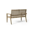thumbnail image 5 of Outdoor Loveseat Sofa, Mid-Century Wicker Bench with Polyethylene Rattan Chair and Armrest for Gardens, Courtyards, Pools (Brown - Loveseat), 5 of 9