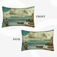 thumbnail image 2 of Sikiie Serene Coastal Blue Sky Print Plush Pillow Cover, Wrinkle-proof and Stain-resistant Pillow Protector without Pillow Core, Home Decoration-20"x30", 2 of 6