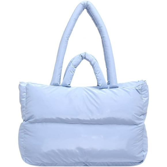 shiyou-Quilted Tote Bag, Puffer Tote Bag for Women, Puffy Bag, Medium Puff Shoulder Handbag for Travel, Work, Gym,Shop