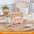 thumbnail image 4 of Glasses Roses Napkin Holders for Tables Napkin Stand Paper Holder Organizer Tabletop Tissue Box Dispenser, 4 of 8