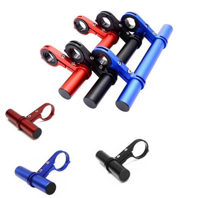 Bike Handlebar Extender Bicycle Handle Bar Extension Mount Lamp Phone Bracket Holder 20cm Red Aluminium Alloy Tube