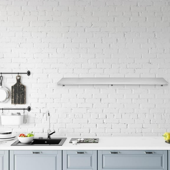 Concession Shelf 48L x 12W inch Stainless Steel Drop Down Folding Serving Food Shelf Stand Serving for Concession Trailer Serving Window