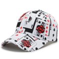 thumbnail image 2 of New arrive poker Letters print Baseball Caps for men women cotton Casual sport Snapback cap hat fashion Hip Hop CapsAdjustable He Qiyong unisex, 2 of 2