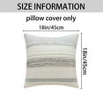 thumbnail image 6 of Unique Bargains Striped Decorative Throw Pillow Covers Pack of 1 Grey 18" x 18", 6 of 6