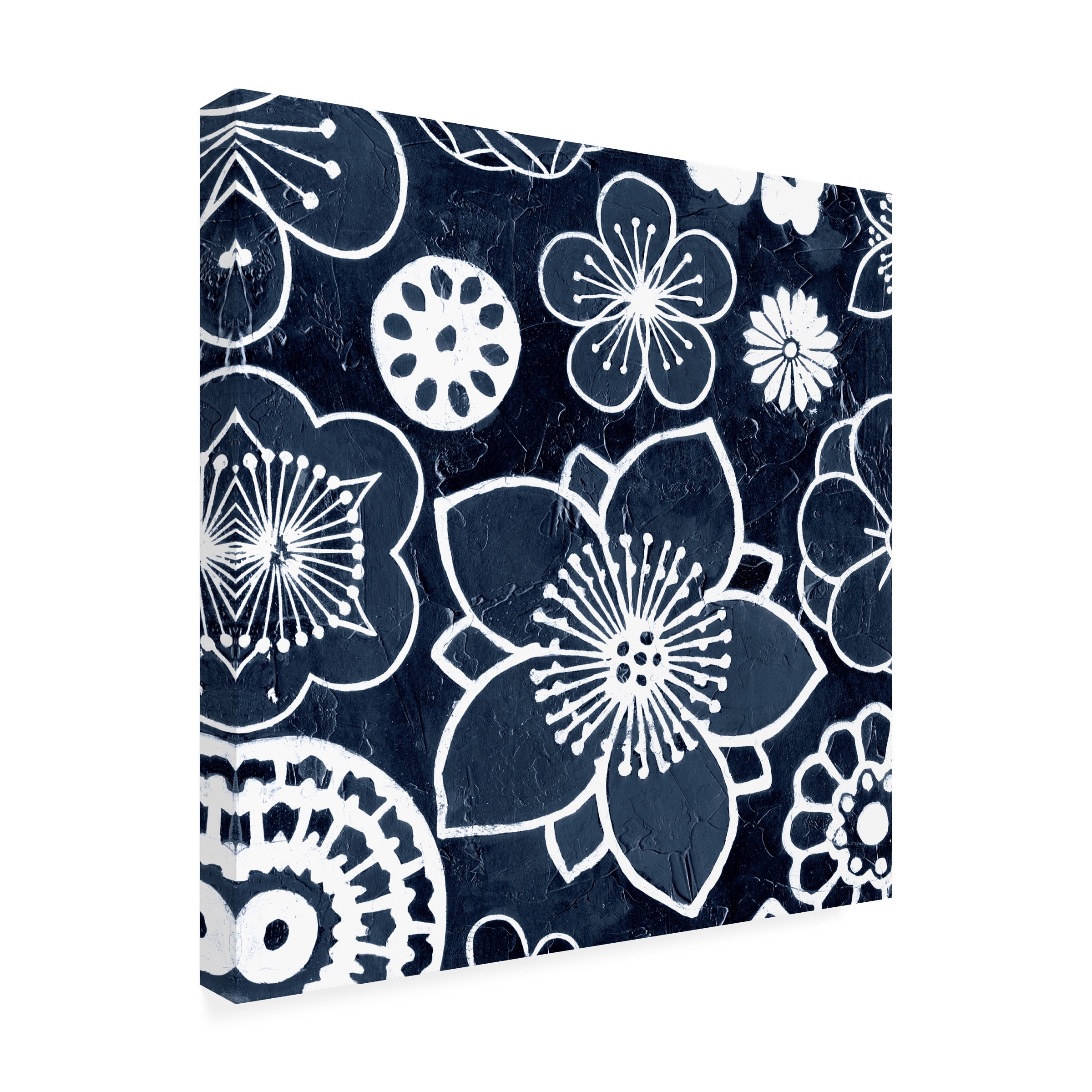 Megan Meagher 'Navy Cascade I' Canvas Art