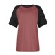thumbnail image 4 of mfyjkho Tops Elegantes Para Mujer, Suéter De Cuello Redondo Y Manga Corta Con Estampado En Contraste Para Mujer. Tops Para Hacer Ejercicio S, 4 of 5