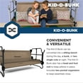 thumbnail image 3 of Disc-O-Bed Kid-O-Bunk Benchable Double Toddler Bed with Storage Organizers, Tan, 3 of 8