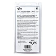 Mayhew Mayhew Tools 4 PC Micro Hook & Pick Set