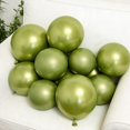 thumbnail image 4 of Globos Ztikug de látex metálico verde claro de 10 pulgadas (50 unidades), 4 of 6