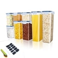 thumbnail image 1 of KIROGILY Contenedores de Alimentos Premium, sin BPA, Seguros y Duraderos, Apilables, juego de 8 Recipientes Herm&eacute;ticos para Almacenar, Adecuados para Cocina, Refrigerador, Gabinete, 1 of 7