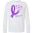 thumbnail image 3 of Inktastic Pancreatic Cancer Awareness Ribbon and Butterflies Long Sleeve T-Shirt, 3 of 5