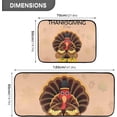 thumbnail image 3 of SKYSONIC Thanksgiving Turkey 2 Pieces Kitchen Rug Cushioned Anti-Fatigue Kitchen Rugs Set for Home Office Laundry,19.7" x 27.6"+19.7" x 47.2", 3 of 7