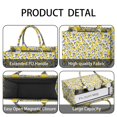 thumbnail image 4 of Large Capacity Tote Bag,Yellow Lemon Fruit Leaves White Pattern Handbag Fashion Luxury Tote Bag,15.7"x13"x 5.1" Inches,Laptop Compatible, 4 of 6