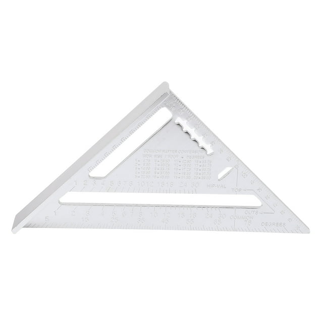 Woodworking Square Protractor, Carpentry Triangle Ruler Aluminum Alloy for Engineer Carpenter Black,Silver,Blue