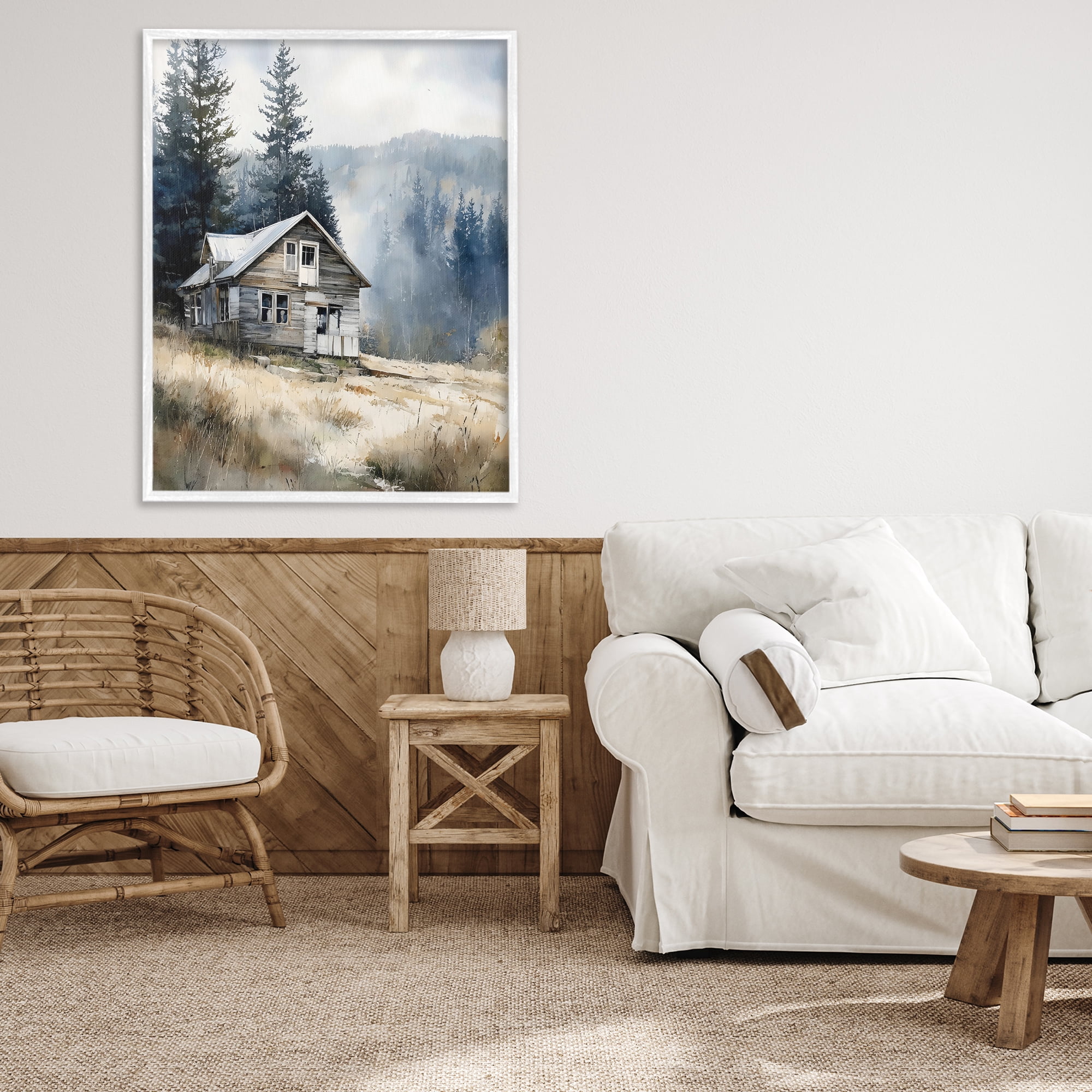 Stupell Industries Old Mountain House White Framed Giclee Art, design by Franklyn Gregory