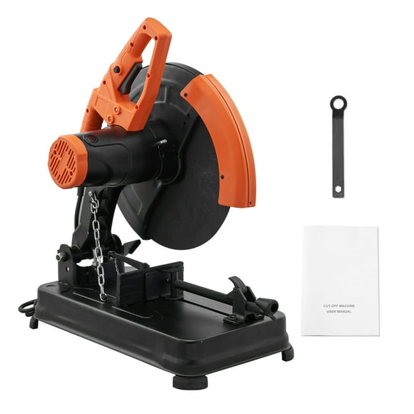 KFFKFF Abrasive Chop Saw, 14"/355mm Blade, 2300W 3600RPM, 0-45° Angle Adjust, Metal Cut Off Saw for Steel/Rebar/Iron/Aluminum