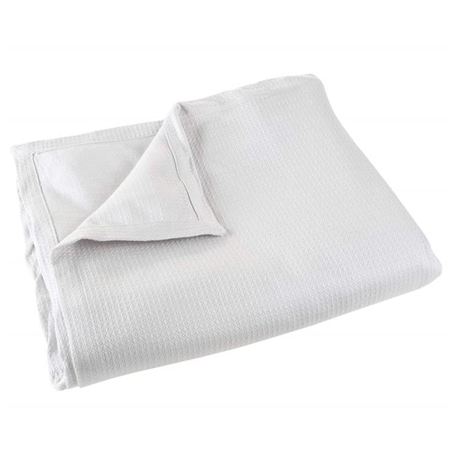 Bedford Home 61A43326 Soft Breathable 100 Percent Cotton Blanket, Platinum King Size