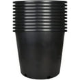 thumbnail image 4 of SHZAITOR 14.2" x 11.5" x 11.2" Round Black Plastic Premium Nursery Plant Pots (10 Count), 4 of 10