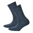 thumbnail image 1 of Hudson 2 pares de calcetines de mujer, medias de algodón Relax, cinturilla Comfort, Unicolor Marina Melange 39-42, 1 of 3