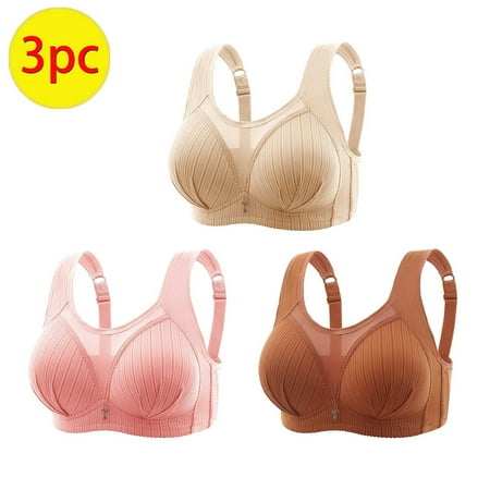 LLYWEY Womens Bras for Older Women Clearance Push up Bralette Ladies Push-Up Bra Style-1074 Women s Plus Convertible Bra Feature Adult Female Everyday Sports Bras Pinks 38B